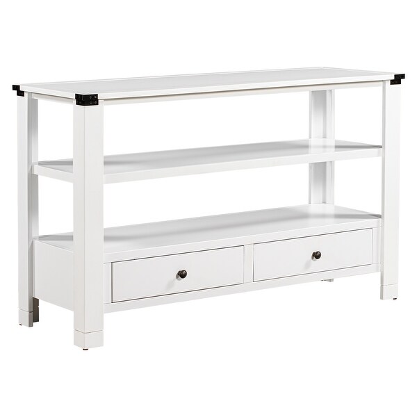 51.2'' Modern Console Table Sofa Table for Living Room, stairs area, and next to sofa with 2 Drawers and 2 Shelves