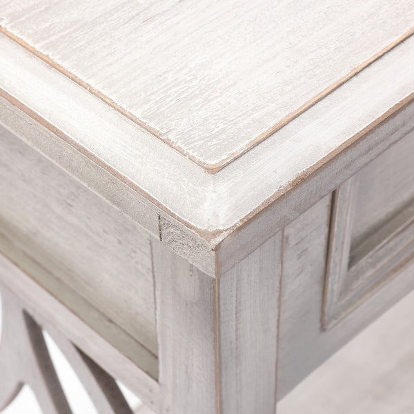 Grey Washed Wood 2-Drawer 1-Shelf Console and Entry Table - 32.7