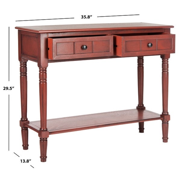 Samantha Contemporary 2 Drawer Console, Red