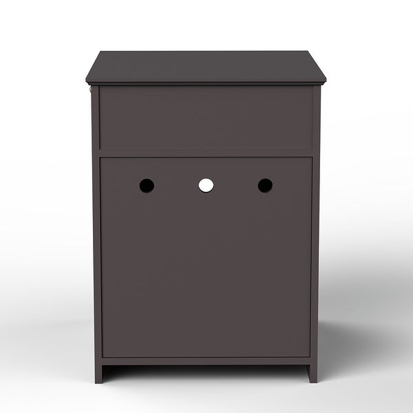 Wooden Pet House Side Table with Drawer,Espresso
