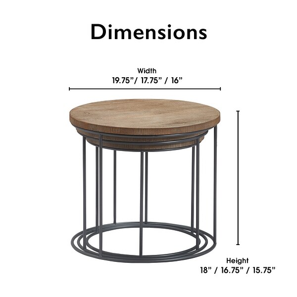 Tommy Hilfiger Berkshire Nesting Side Tables, Set of 3