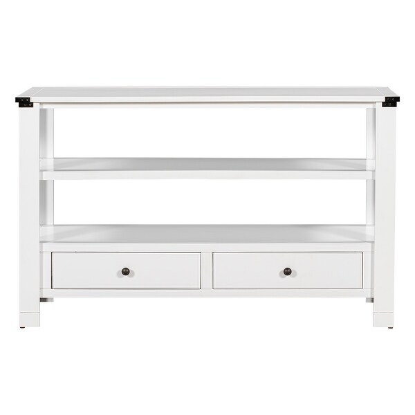 Console Table with 2 Drawers and 2 Shelves