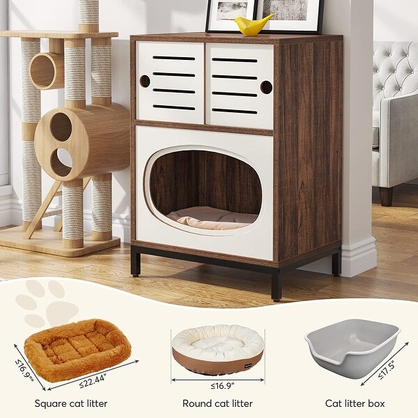 Cat Litter Box Enclosure, Cat House Side Table, Cat Furniture