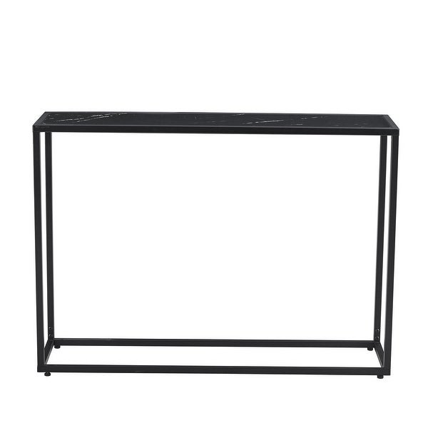Metal Console Talbe Sideboard Cabinet Minimalist Porch Table Sofa Table Side Table, Black