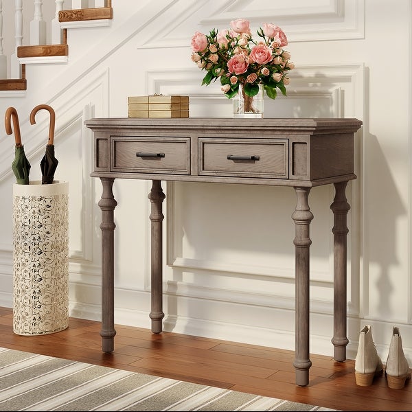 Finch Cassatt 2 Drawer Console Table, Gray
