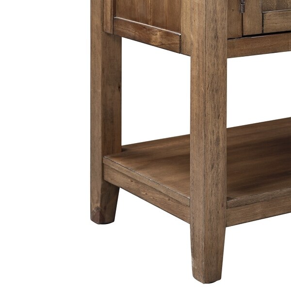 39'' Modern Console Table Sofa Table for Living Room with 2 Drawers, 2 Cabinets and 1 Shelf