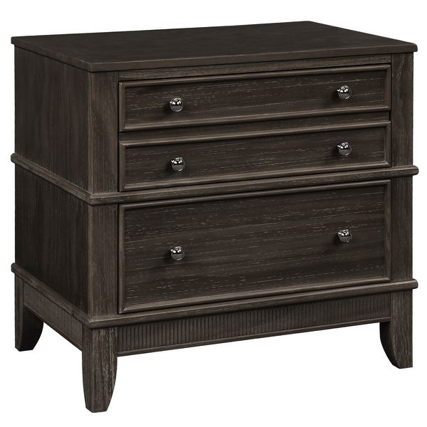 3 Drawer Nightstand, Coffee