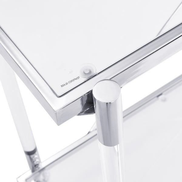 Acrylic Glass Side Table,Chrome Sofa Table, Console Table