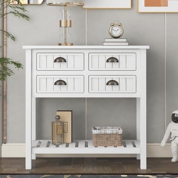 Console Table with drawes and bottom shelf