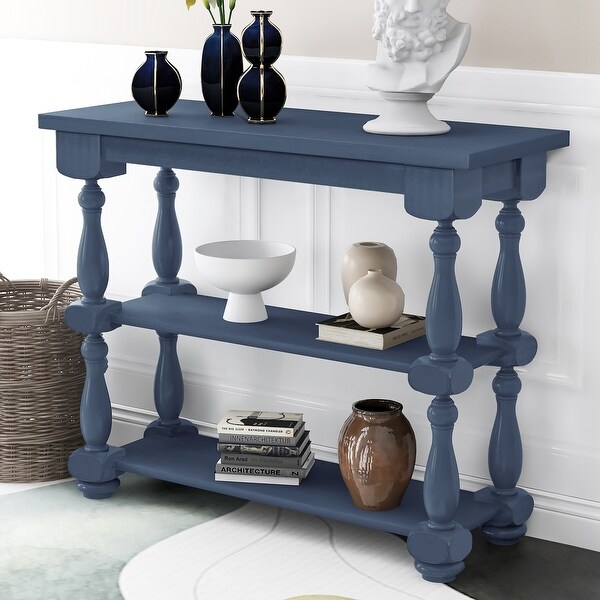 Cream Carey 2-Shelf Console and Entry Table