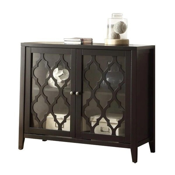 （Preferred Choice Furniture)Double Door Console Table in Black ,Foyer Sofa Table Narrow for Entryway, Living Room, Hallway - 34