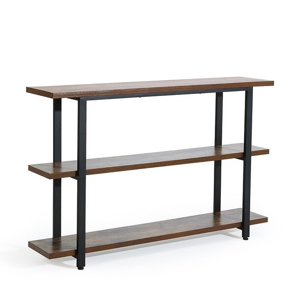3-Tier Industrial Style Console Table,For Foyer,Living Room,Hallway