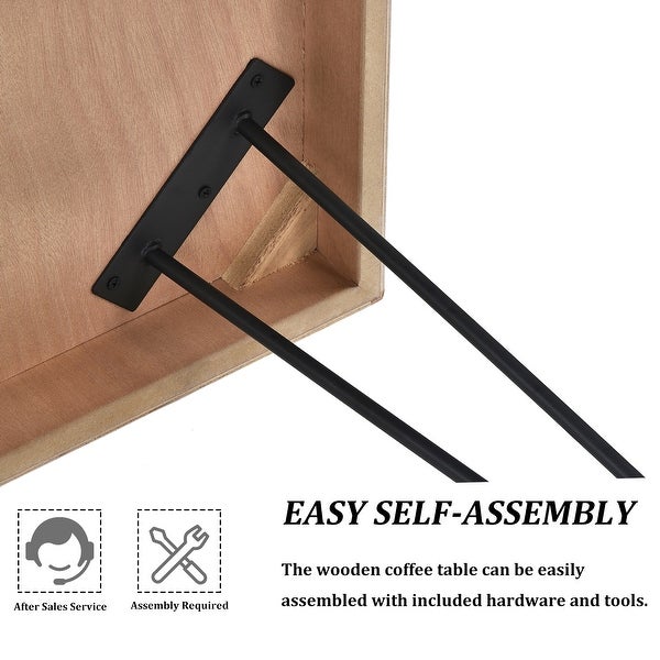 Modern Coffee Table, Easy Assembly Tea Table Cocktail Table for Entryway, Living Room and Kitchen