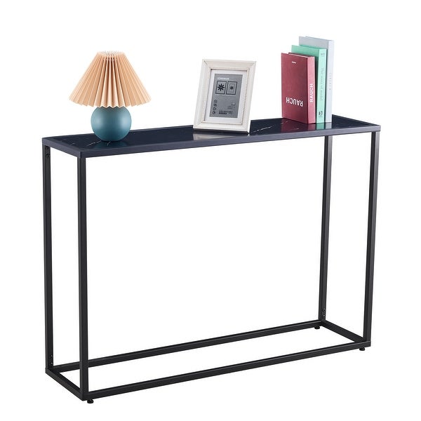 Metal Console Talbe Sideboard Cabinet Minimalist Porch Table Sofa Table Side Table, Black