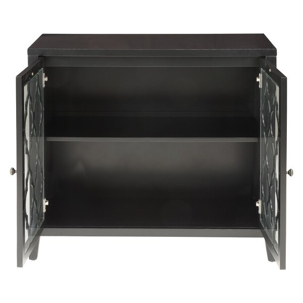 （Preferred Choice Furniture)Double Door Console Table in Black ,Foyer Sofa Table Narrow for Entryway, Living Room, Hallway - 34