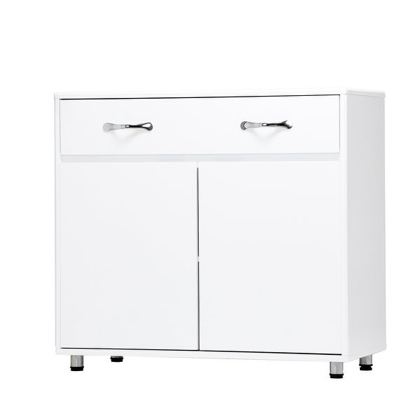 Two Doors Side Table-Grey,3 Times Painting Process,Simple design