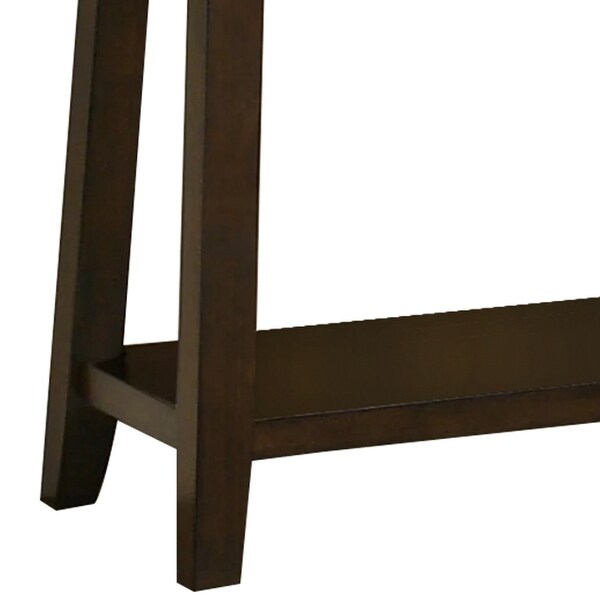 Wooden Console Table with One Open Shelf, Brown