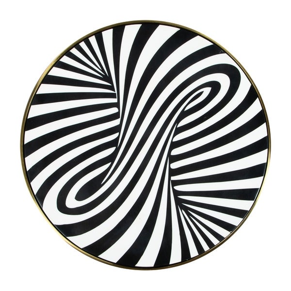 Fission Side Table White, Gold and Black - 18.1