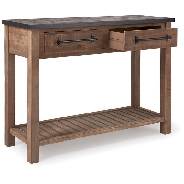 ClickDecor Eugene Wooden Console Table with 2 Drawers, Modern Farmhouse Living Room Furniture Accent