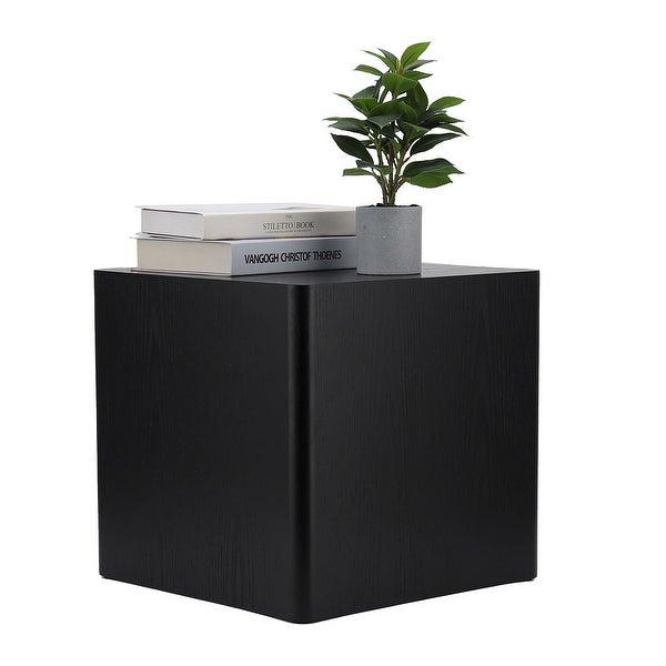 2 Piece Nesting Center Tables Wooden Square Coffee Tables Modern Geometrical Side Tables for Living Room, Bedroom