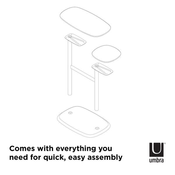 Umbra Swivo Side Table, Natural Wood