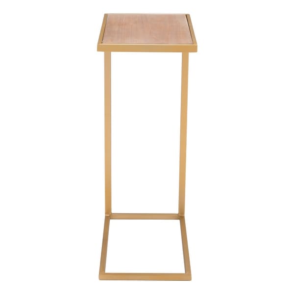 Ike Side Table Brown and Gold - Brown, Gold - 18.1