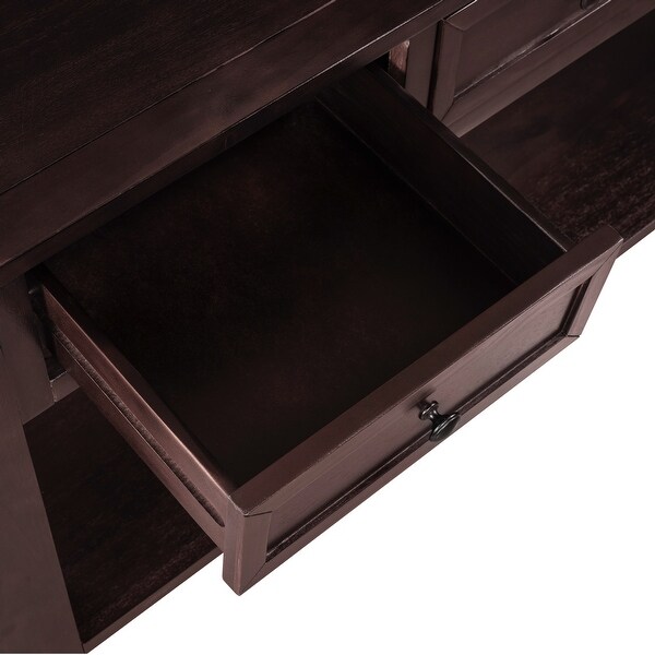 55'' Modern Console Table Sofa Table for Living Room, End Table Study Table with 3 Drawers and 1 Shelf for Hallway, Entryway