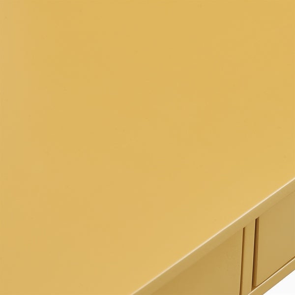 2 Drawers Writing Desk with Stoving Varnish Steel Frame, MDF Table Top