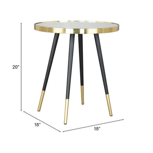 Particle Side Table Black and Gold