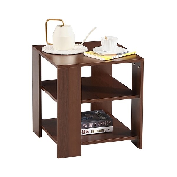 Square Side Table, 3-tier End Table
