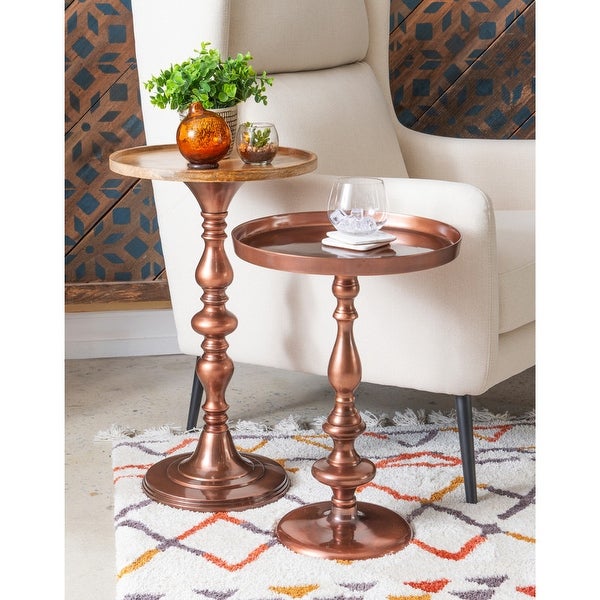 Sarahi Mango Wood Drink Side Table