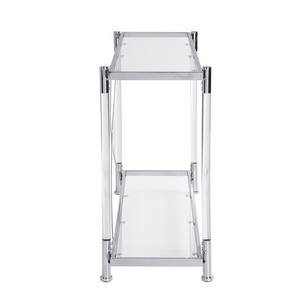 Acrylic Glass Side Table,Chrome Sofa Table, Console Table