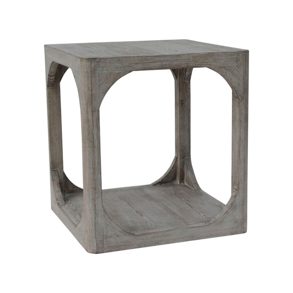 Artissance Versatile Peking Ming Side Table With Weathered White Wash, 24 Inch Tall