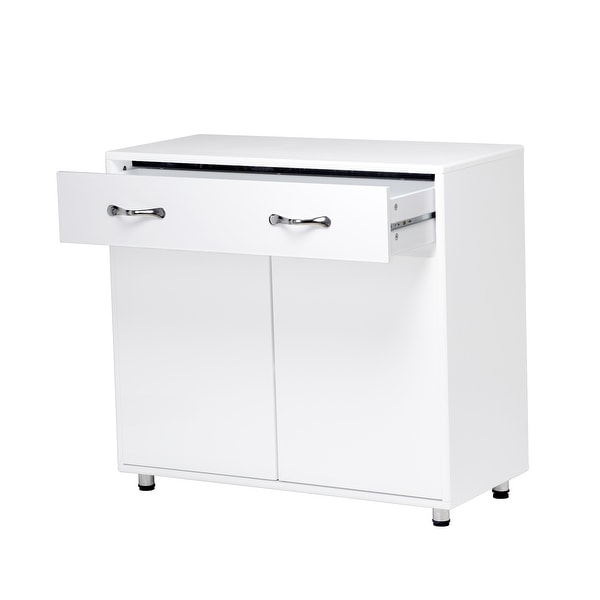 Two Doors Side Table-Grey,3 Times Painting Process,Simple design