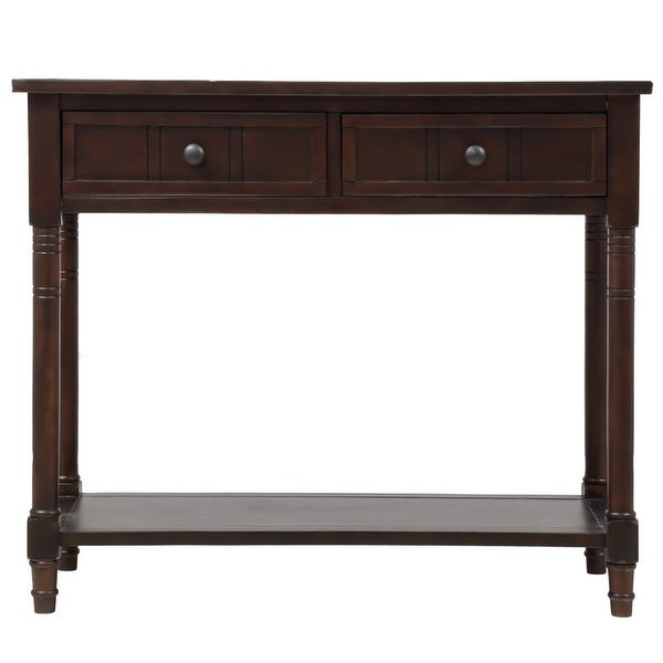 Traditional Leisure Area Sideboard,Console Table with 2 DrawersandShelf
