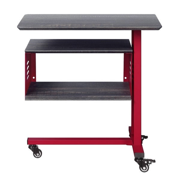 Side Table,Cargo Accent Table Wall Shelf,Red