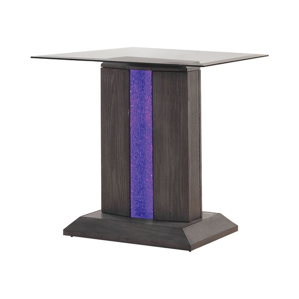 Furniture of America Quab Contemporary Grey 24-inch Side Table