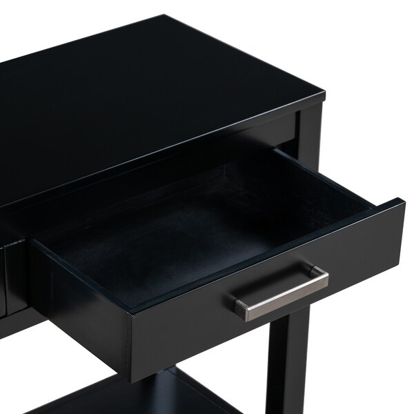 3-Drawer Console Table with 1 Shelf, Classic Entrance Storage Display Table for Entryway, Living Room, Hallway