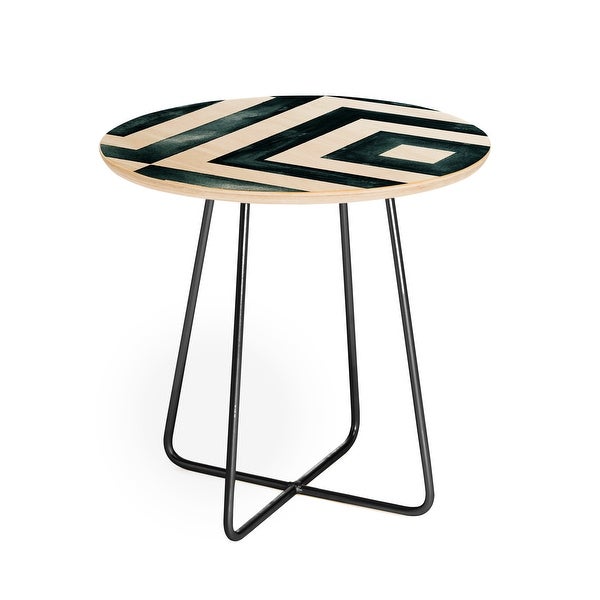 Deny Designs Watercolor Diamonds Side Table (Round or square, 2 leg options)