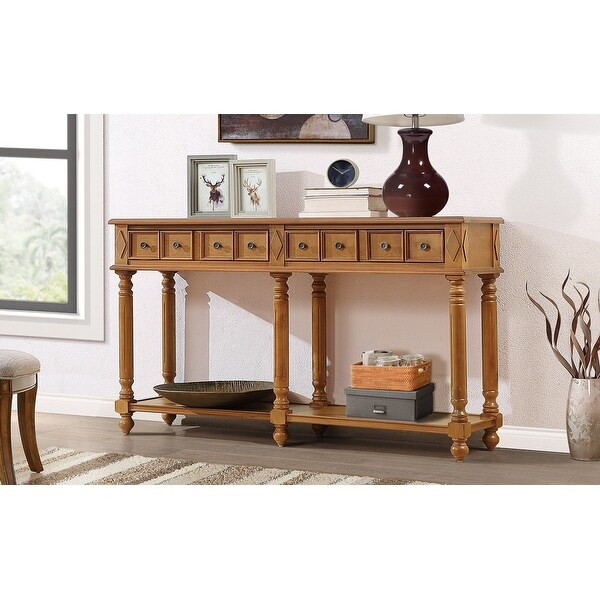 Retro Console Table Entryway Table, 58