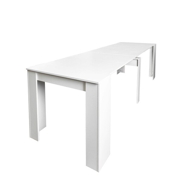 Extendable Console Table Extending Sofa Table w/Spacious Tabletop for Living Room, Multifunctional Extra Long Dining Table