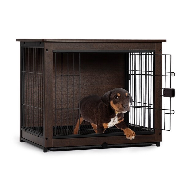 Side Table with Dog Cage Design, Small/ Medium/ Large Sizes to Choose
