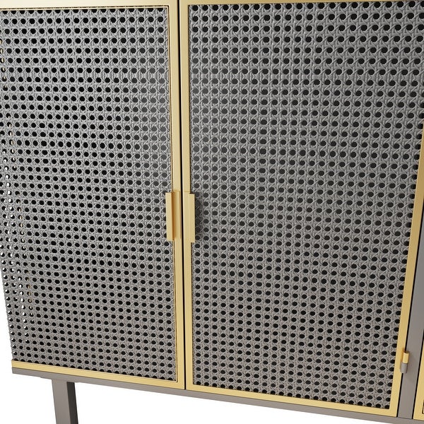 3 Doors Modern Sideboard, Freestanding Sideboard Storage Cabinet Entryway Floor Cabinet for Living Room Office Bedroom