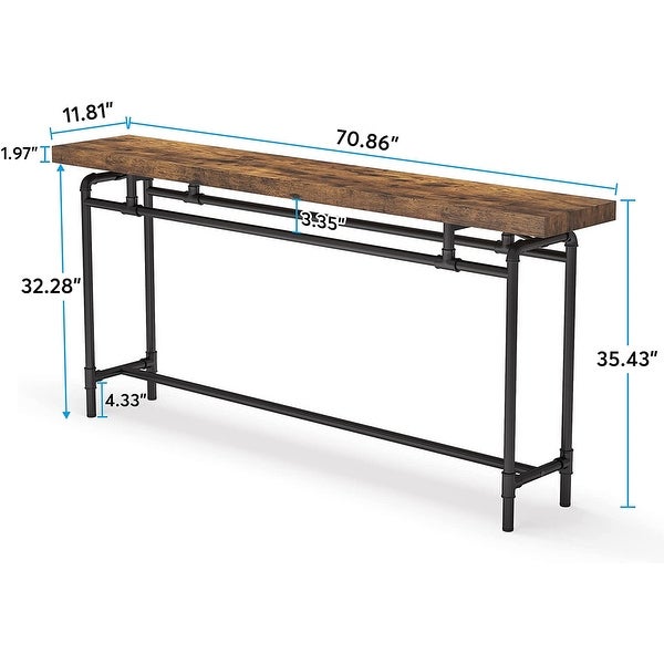 70.9 Inches Console Sofa Table for Living Room, Wood Entryway Table