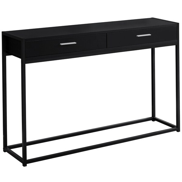 Accent Table, Console, Entryway, Narrow, Sofa, Storage Drawer, Living Room, Bedroom, Metal, Laminate, Contemporary