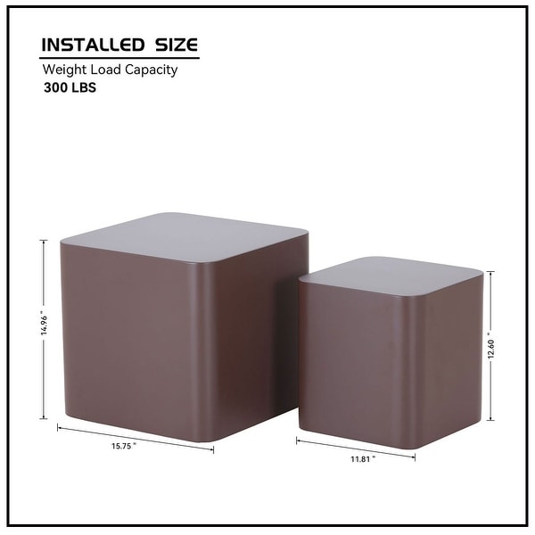 Set of 2 MDF End Table/Side Table for Living Room, Office, Bedroom