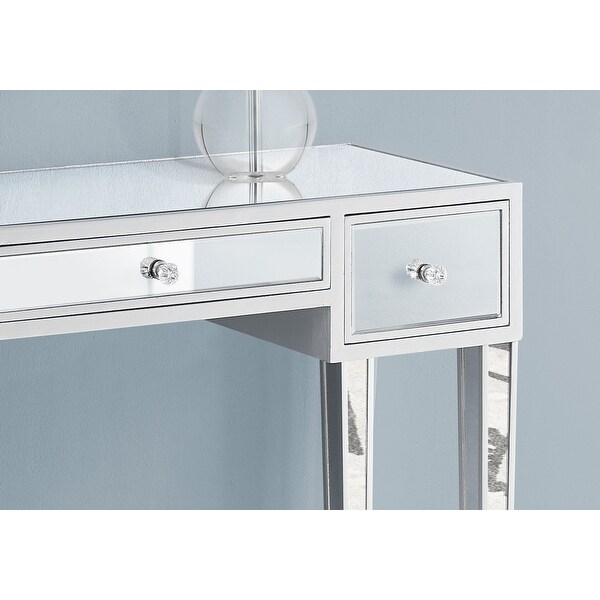 Accent Table, Console, Entryway, Narrow, Sofa, Storage Drawer, Living Room, Bedroom, Mirror, Clear, Transitional