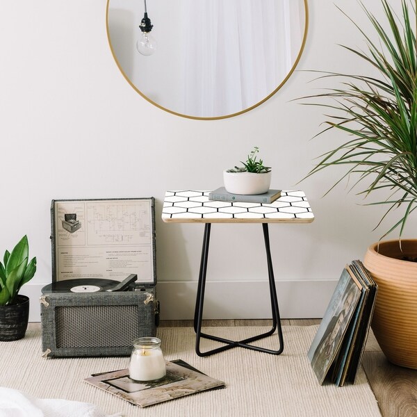 Deny Designs Honey Comb Side Table (Round or square, 2 leg options)