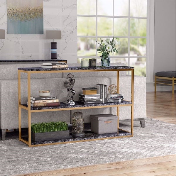 3-Tier Sofa Console Table, Vintage Entry Table