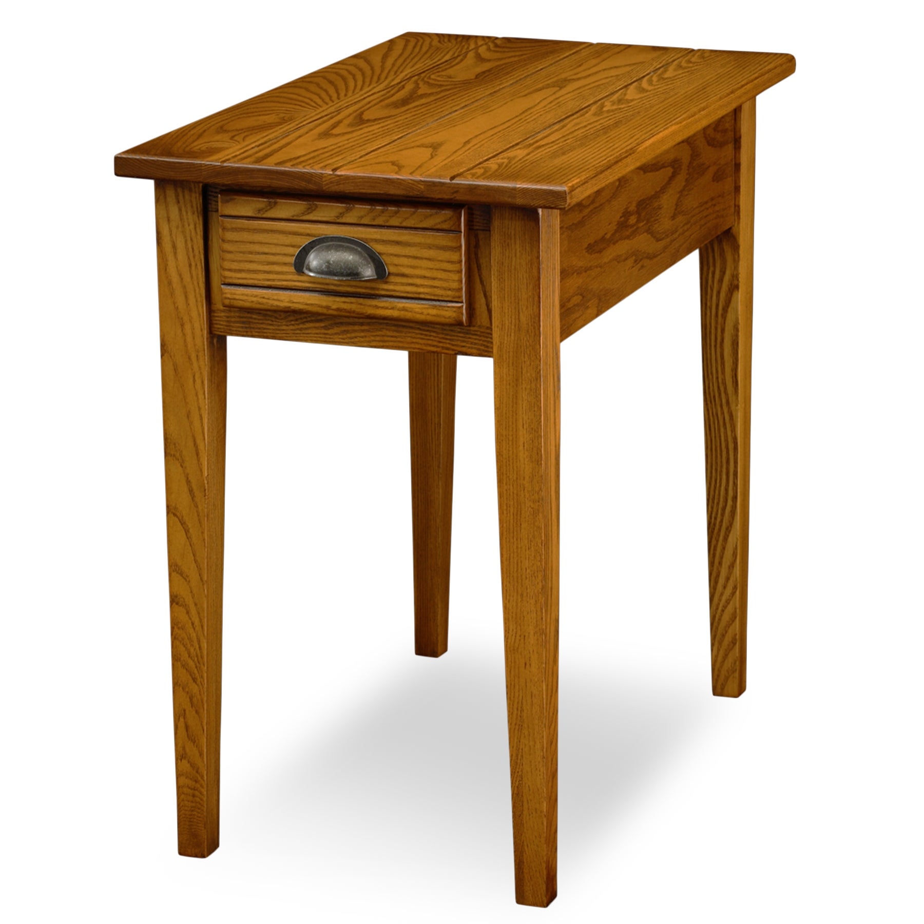 Leick Home 9011 One Drawer Bin Pull Side Table, Candleglow